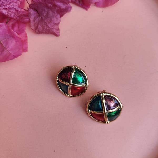 Resin Multi Colour Stud